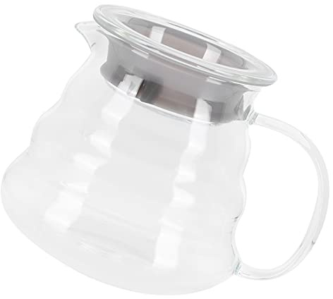 Julihai Caffettiera in Vetro Spesso, Durevole e Trasparente per il Bancone della, Bella Caraffa per caffè in Vetro, 1 X Caffettiera in Adatta per Baristi Professionisti, 11,9-13,4 Once (700ML)