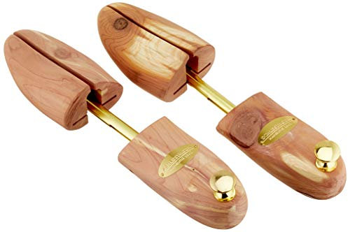 Schlesinger - Premium Schuhspanner aus edlem Zedernholz für Herrenschuhe und Sneaker. Modell König. Größe 41/42. Gold Knauf.