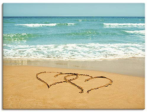 ARTLAND Wanddeko Leinwand Bilder Wandbild Landschaften Strand T5OB