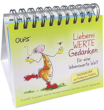 Oups Postkarten-Tischgalerie: Liebenswerte Gedanken für eine lebenswerte Welt