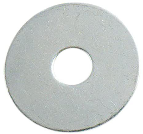 Merriway BH06118 (100 Pcs) Penny Repair Mudguard Fender Washer 25 mm Diameter x 5 mm Hole - Pack of 100 Pieces, Silver