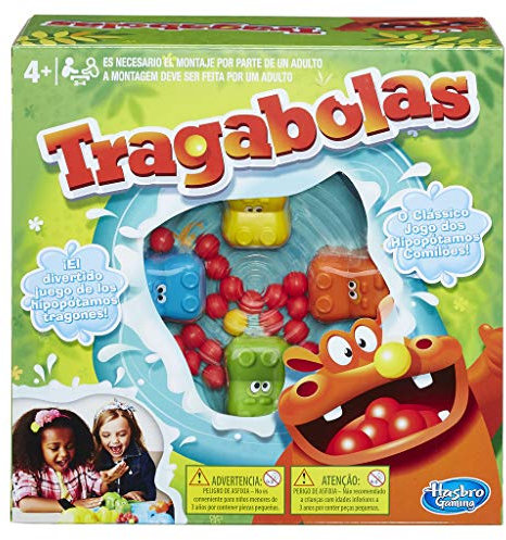 Hasbro Gaming Tragabolas Nilpferd-Brettspiel, Kinderspielzeug für 2 Spieler, zum Spielen mit Familie und Freunden, Geschenk für Jungen und Mädchen ab 4 Jahren
