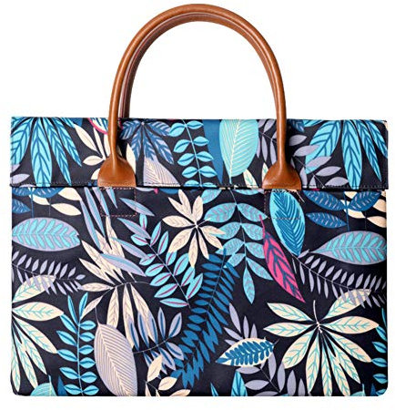 Laptop Tote Bag 14 Inch, Bohemia Classic Multifunctional Work Travel Shopping Duffel Carrying Shoulder Handbag for Notebook/MacBook/Ultrabook and Chromebook Computers,Blue