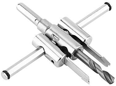 Foret de Scie Trépan de Trou Réglable Mèche Extensible à Bois 30-120mm, Perçage à Bois Cloison Sèche, Outils pour Travail du Bois DIY