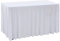 vidaXL 2X Stretch Tischhusse Weiß 243x76x74cm Stretchhusse Tischdecke Husse