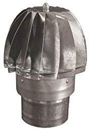 FUMAIOLO GIREVOLE CAPPELLO EOLICO ZINCATO D° 120 CAMINO CANNA FUMARIA