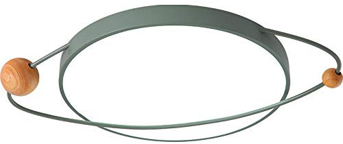 Eurohandisplay XQ-302 Grau-Grün, Ø 50 cm, 72W LED Deckenleuchte mit Fernbedienung Lichtfarbe/Helligkeit einstellbar Acryl-Schirm Grau-Grün lackierter Metallrahmen (NXQ-302 Grau-Grün, Ø 50 cm, 72W)