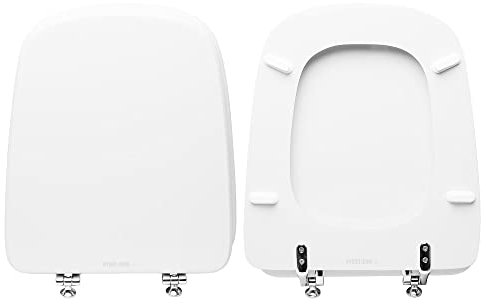 Copriwater Ideal Standard Aero Come Originale, Tavoletta Wc In Legno Rivestito In Poliestere Con Cerniere Fisse,Asse Wc MADE IN ITALY