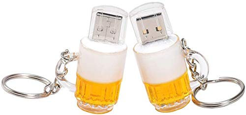 A Plus+ Bier Glas USB-Stick USB Speicherstick mit Schlüsselring (8GB Stichprobe X1)