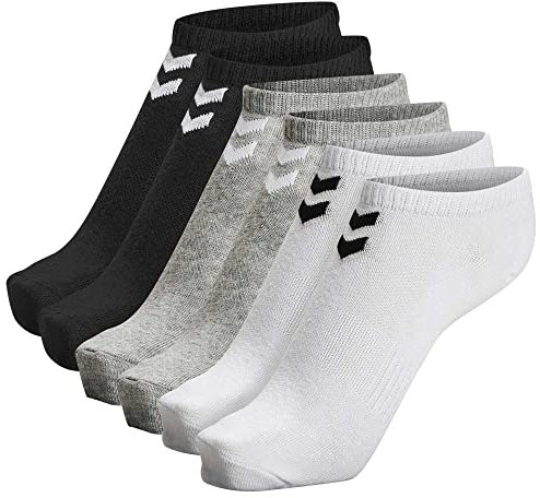 hummel hmlchevron 6-Pack Ankle Socken weissschwarzgrau, 45-48 Ohne Geschlecht