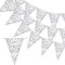 DPKOW 25. Silberhochzeit Girlande Banner, 25 Jubiläum Wimpelkette Silberhochzeit Deko 25. Hochzeitstag Wimpel Dreieck, 4.7m Drinnen Draußen Aufhängen Deko für Silberne Hochzeit Feier Zubehör