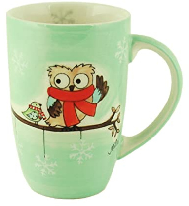 Mila Keramik-Designbecher Hallo Winter-Eule | MI-95239