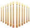 Metallic Spiral Taper Candle - 10Inch, Dripless, Golden, Unscented Dinner & Birthday Candle (12 Pack)