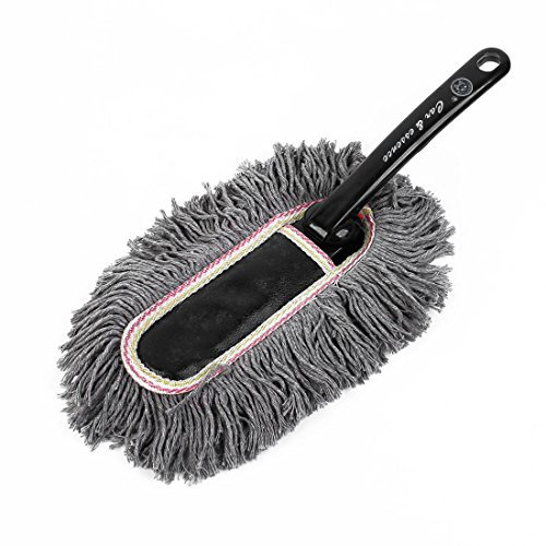 Ruilogod Gris Chenille Cire de Voiture Microfibre traité Plumeau Brosse 30cm x 18cm