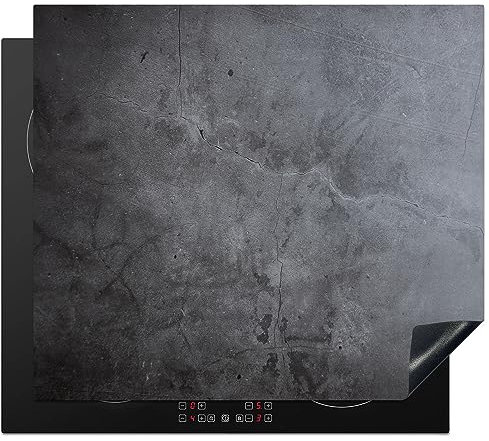 MuchoWow Herdabdeckplatte Ceranfeld Spritzschutz Küche Industriell - Beton - Grau - Schiefer - Retro 59x52 cm Induktionsherd Abdeckung Induktionskochfeld Ceranfeldabdeckung