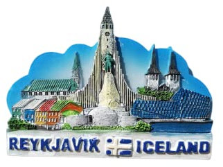 Reykjavik Island Kühlschrank Magnet Tourist Souvenir Kühlschrank Dekoration 3D Magnet Aufkleber Handbemalt Bastelkollektion