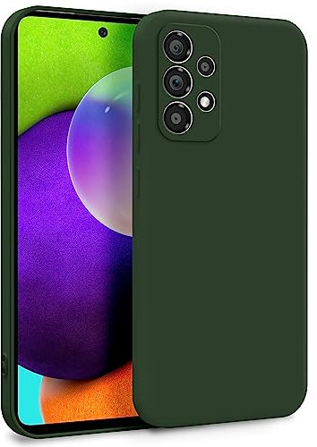MyGadget Hülle für Samsung Galaxy A52 4G | 5G | A52s 5G - Zweilagige Handyhülle mit Kameraschutz - Cover mit Innenfutter & Silikon außen - Olive Grün