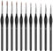 Paint Brushes Set, 11Pcs Miniature Detail Paint Brush, Acrylic Paint Brushes, Triangular Grip Handles Art Brushes for Watercolor, Oil, Face, Nail, Acrylic Painting(Glossy Black)