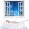 Magnet Fliegengitter Fenster 65 x 120 cm Insektenschutz Magnet Fliegenvorhang, Magnetische Adsorption, Faltbar, Auto Schließen Luft kann frei strömen, für Türen/Patio【Schwarz】