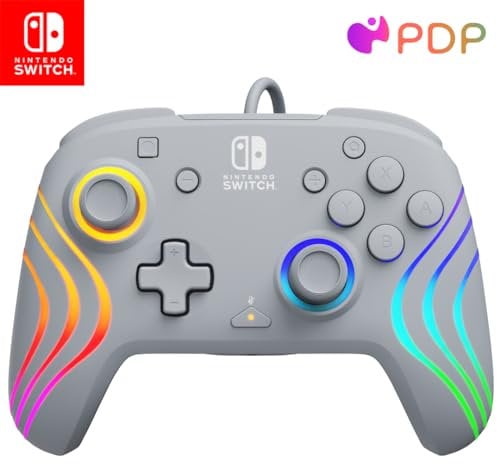 PDP Official Switch Afterglow Wave Wired Controller - Grey
