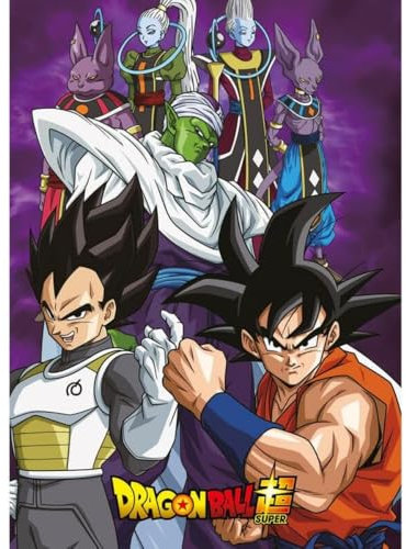Dragon Ball Plaid Polaire DBZ-Tous Les Personnages-Violet, Taille Unique