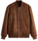 Blouson Bomber en Cuir Marron Hommes Vintage Manteau De Moto Veste en Daim Couleur Pure Imitation Faux Cuir Manteau Veste Coupe-Vent Casual Biker Manteau Sports De Plein Air pour M-XXL,M