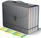 File Organiser Box Files Folder Document Organiser with Handle,25 Pockets Portable Document Folders for Paperwork A4,Concertina File Expanding Filing Box Paper Organiser for Office School Home,2x Tabs