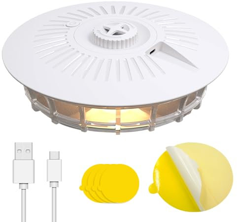 IXYHKB Flohfalle für Wohnung, Flohlichtfalle Flohfalle für den Innenbereich mit Gelbsticker, Flohfallen Floh Läuse Testsieger Flohlampenfallen mit 4 Lichtmodi für Wohnung Zuhause Teppiche Bettwäsche