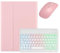 kaidisen Backlit keyboard for iPad 6th 5th Generation iPad Air 2/Air iPad Pro 9.7 Keyboard Case with Mouse, Detachable Backlight Color Keyboard Case for iPad 9.7 inch,Pink+White