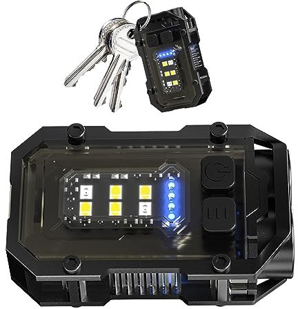 DYOG Solar Lamp, Hand Cranking Solar Flashlight, 800lumen Keyring Flashlight, Flashlight Usb Rechargeable Camping Hunting Torch, Hunting Torch, 8 Modes Led Keychain Light, Portable Light Magnetic, Sm