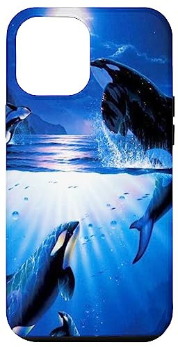 Handyhülle „Killer Orca Wales in Blue Ocean Moonlight“ Hülle für iPhone 15 Plus