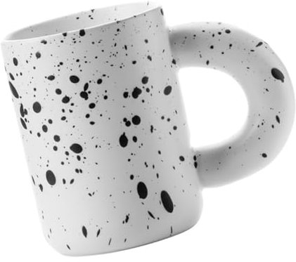 COLLBATH Taza Salpicaduras De Tinta Taza De Cerámica Para Beber Decorativa Originales Blanco Para Uso Diario