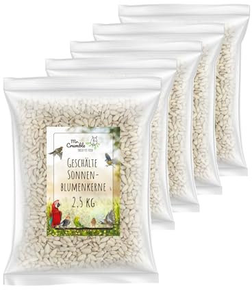 Sonnenblumenkerne geschält Vogelfutter 5 x 2,5 kg (12,5 kg)