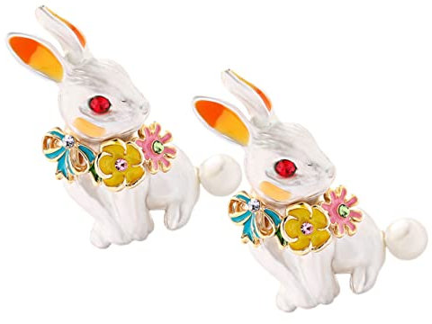 LIFKOME 2pièces Broche Lapel Pin Lapin De Pâques De Épingles Animaux Pour Femmes Accessoire De Mode Décoration De Vêtement Et Design Cartoon Charmant
