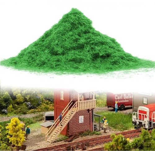 Tomedeks Moosimitation Grass-Plants, Streugras Wiese Static Grass Powder Modellbahn Layout Gras 30g pro Beutel, Modellbau Gras (schönes Grün)