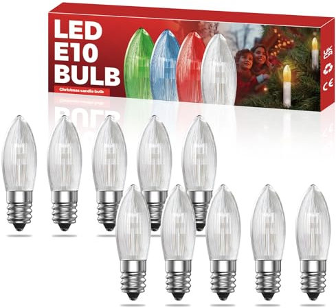 BrightArk E10 Schwibbogen Kerzen, Warmweiß, LED, 0,5W, 1 Stück