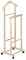 OWIJI Indossatore Appendiabiti Legno Faggio Naturale Rotelle Servo Muto Doppio Dimensioni 45 x 30 x 95 cm Appendiabiti Vestiti Camera Letto Cabina Armadio Grezzo