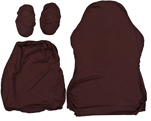 Game Chair Cover, Office Chair Covers Pure Color Breathable Polyester High Resilience, Office Chair Cover with Armrest Covers for Internet Cafe Office Home and Gaming Venues (Dark Coffee)