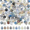 Hobbspring 100Pcs 10 Couleurs Perles De Verre à Facettes Couleur Mélangée Perles en Forme de Goutte Perles Électroplaquées Transparente Cristal Facettes Perle de Bohème