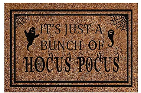 Kouoybt Halloween Door Mat Funny and Spooky Welcome Entrance Door Mat Non-Slip Doormats Letter Print Floor Mats (Brown Style 19, 40cm*60cm)