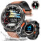 Smartwatch Herren mit Telefonfunktion, 1,45 3ATM Wasserdicht Militär Smartwatch mit LED Taschenlampe, Robuste Outdoor Uhren mit Kompass, Höhe, Barometer, 24H Gesundheits-Screening für Android iOS