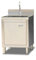 OWOHYG Mueble de Cocina Independiente de Acero Inoxidable con Fregadero, Mueble de Fregadero Integrado, Proceso de trefilado de Acero Inoxidable, Gran Capacidad de almacenamient(50 * 50 * 80cm)