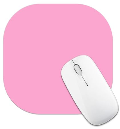 LF LOIAAFEL Square Mouse Mat, Small Mouse Mat Pink, Non-Slip Mini Mousepads Cute, Rubber Mouse Pads Portable 18cm x 18cm for Travel Working Home Desk Organiser
