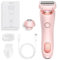 Electric Painless Hair Remover, 2 in 1 Women Hair Remover and Trimmer, Waterproof Wet and Dry Face, Bikini, Underarm and Leg Trimmer (Pink)