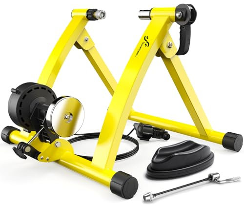 Fahrradtrainer, Sportneer Heimtrainer, Magnetbremse, 6 Widerstandseinstellungen mit Geräuschreduzierungsrad, Schnellverschluss