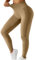 HXRYPG Leggings Damen High Waist Sport Leggings Scrunch Leggins Laufhose Lange Sporthose Yogahose Scrunch Sportleggings Einfarbig Kompressionsleggins Fitness Jogginghose Yoga Gym angebote damen Gold M