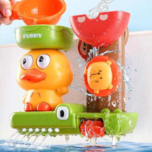 KmmiFF Bath Toys for 1 2 3 Year Old: Baby Bath Toys 12+ Months - Kids Bath Toy for 3 4 Year Olds - Birthday Gifts for 1 2 Year Old Boys Girls Toys Age 1-5