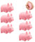 Thoquene 6 Stück Anti Stress Schwein, Squishy Stresstoy Pig, Antistress Stressball Stressschwein(Rosa)