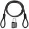 Bike Lock Cable, Bike Cable Lock, 10 mm x 1.25m/4.1ft Steel Security Coated Security Wire Rope, Locking Cables Locks with Double Loop for Luggage Motorcycle