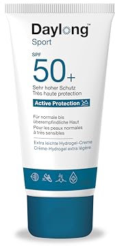 Daylong Sport Active Hydrogel-Creme SPF50+, für Gesicht und Körper, ultraschnelle Absorptionstechnologie, 50 ml